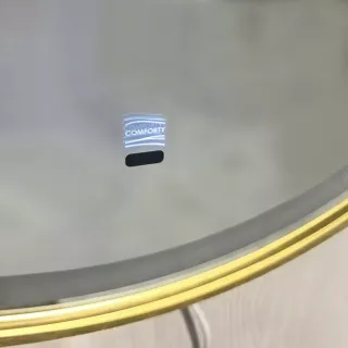 Зеркало Comforty  в золотой алюминиевой раме Лея-60 LED-подсветка, бесконтактный сенсор
