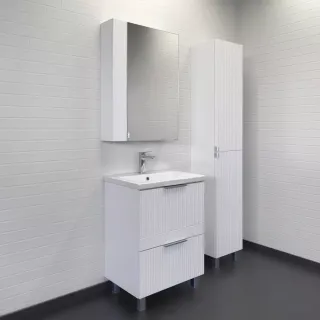 Тумба-умывальник Comforty Лима-60Н2 белый матовый с раковиной Como 60