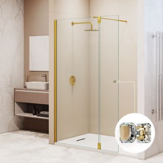 Душевая перегородка RGW WA-054Gb (WA-010Gb + Z-072Gb) 351005483-16 80 см  брашированное золото