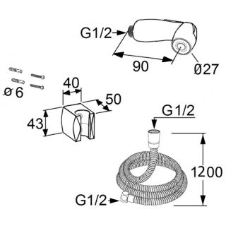 Гигиенический душ Kludi Bozz 730420500