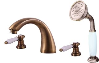 Смеситель на борт ванны Rav Slezak Morava retro MK569.5SSM бронза