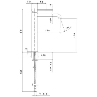 Смеситель для раковины Kerama Marazzi Eterna 69615XKM.59.067 брашированная медь