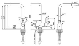 Смеситель для кухни Paulmark Skalen Sk213020-401 антрацит