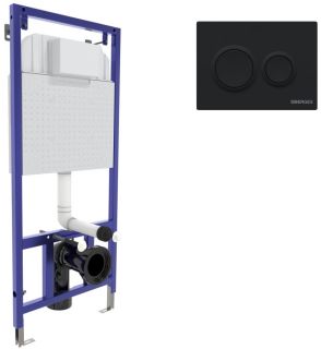 Инсталляция для унитаза Berges Novum 040265 с чёрной Soft Touch кнопкой O5