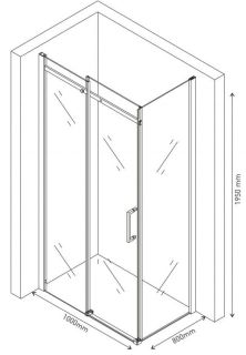 Душевой уголок Berges Melita 100x80см хром 061015