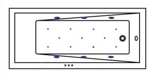 Гидромассажная ванна Whitecross Wave 0101.170075.100.RELAX.BR 170x75см Relax бронза