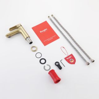 Смеситель для раковины Raglo R03.10.03 золотой сатин