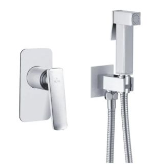 Гигиенический душ со смесителем Rose R1605F белый/хром