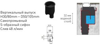 Душевой лоток Berges Wasserhaus C1 Brise 090030 50 Матовый хром