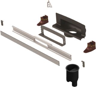 Душевой лоток Berges Wasserhaus Wall 1000 090057 с решеткой Матовый хром