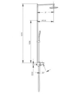 Душевая стойка Gappo G2495-3 с термостатом хром
