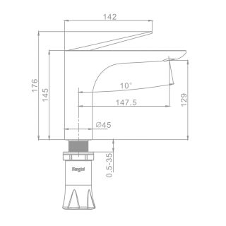 Смеситель для раковины Raglo R07.10.09 графит