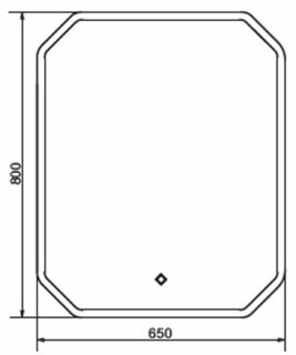 Зеркало с подсветкой Comforty Колеус 65см 00-00005259