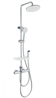 Душевая стойка Wonzon & Woghand Plate WW-C3017-A1-CR с термостатом хром
