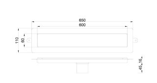 Душевой лоток Boheme Premium Linear 982-60-CR 60см хром