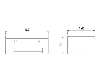 Держатель для туалетной бумаги Timo Selene с полкой для телефона золото матовое 17044/17