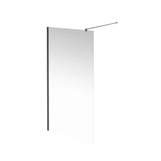 Душевая перегородка Kerama Marazzi Vetro VE.100.WI.BLK.M 100 см стекло прозрачное профиль чёрный матовый