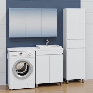 Раковина над стиральной машиной СанТа Юпитер 900136 правая 130см белый