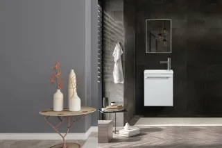 Подвесная тумба с раковиной Parly Spa Tight-40 белый глянцевый