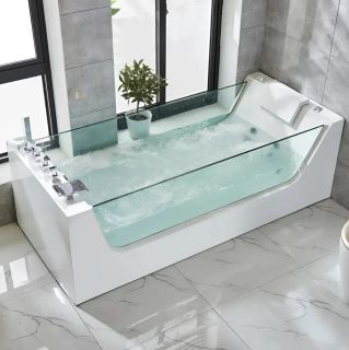 Акриловая ванна Cerutti SPA С-453A с гидромассажем 180x80см белый