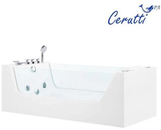 Акриловая ванна Cerutti SPA С-453A с гидромассажем 180x80см белый
