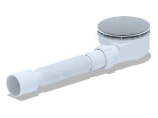 Сифон для душевого поддона плоский 10777