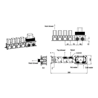 Душевой комплект Boheme Zodiac 132-2-BRB брашированная бронза