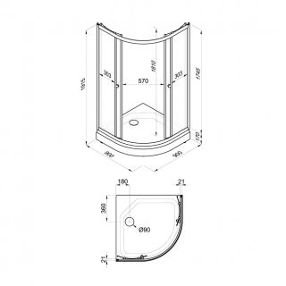 Душевая кабина Triton Стандарт-Мозаика Щ0000061803 90x90 см профиль белый стекло мозаика