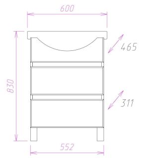 Напольная тумба под раковину Onika Элита 106121 60см оливковый