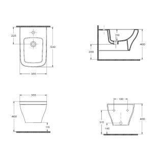 Биде Allen Brau Infinity 4.21014.20 подвесное белое