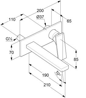 Смеситель для раковины Kludi Decus 542445375 белый матовый