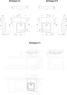 Раковина Ravak BE HAPPY II правый XJAP1100001
