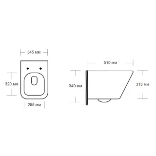 Унитаз подвесной Milleau CONT 205 белый
