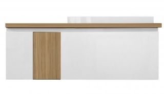 Подвесная тумба Эстет Malibu ФР-00007123 П 140см два ящика со вставкой массив белый