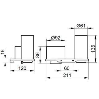 Стакан с дозатором жидкого мыла Keuco Edition 11553039000 бронза шлифованная