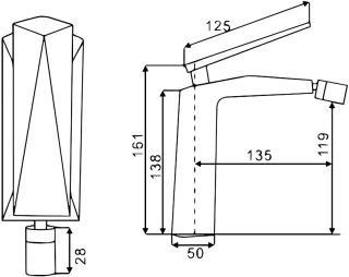 Смеситель для биде Boheme Venturo белый/хром 376-W