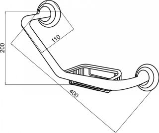 Поручень Boheme Brillante с мыльницей хром 10448