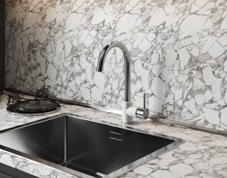 Смеситель для кухни Paini Cox 78CR5722LLMKM белый/хром