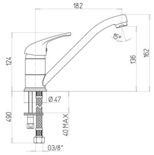 Смеситель для кухни Paini Jolly 6944573Z1KM metallic black
