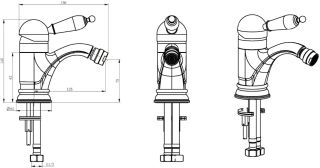 Смеситель для биде Boheme Crystal золото 286-CRST