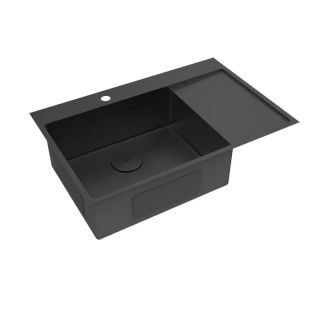 Кухонная мойка Lemark Kezadra 780L 9932152 чёрный матовый