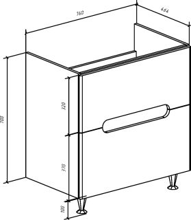 Тумба под раковину Bellezza Андрэа 80см белый 00000007017