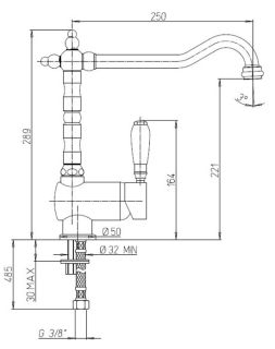 Смеситель для кухни Paini Cox 78CR5881ANTKM хром