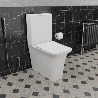 Унитаз CeramaLux 1222A с бачком и сиденьем Микролифт