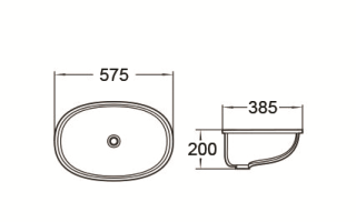 Раковина  CeramaLux 540QA белая 57.5 см
