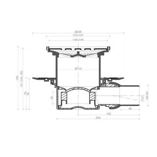 Душевой трап Confluo Standard Drops 1 Mask