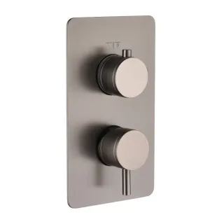 Встраиваемый смеситель для душа Boheme Cell 135-2-GM 2-х проходной оружейная сталь