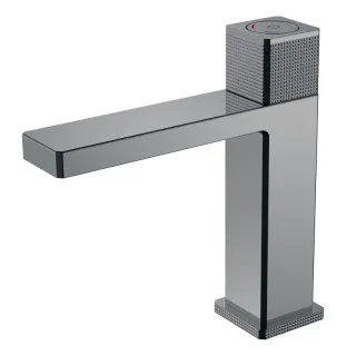 Смеситель для раковины Boheme Quad 159-SGM автоматический оружейная сталь