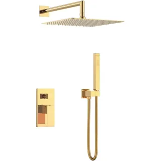 Душевой комплект Boheme Qubic 474-3-G золото