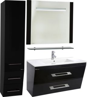 Тумба под раковину Bellezza Берта 90см черный 00000007107